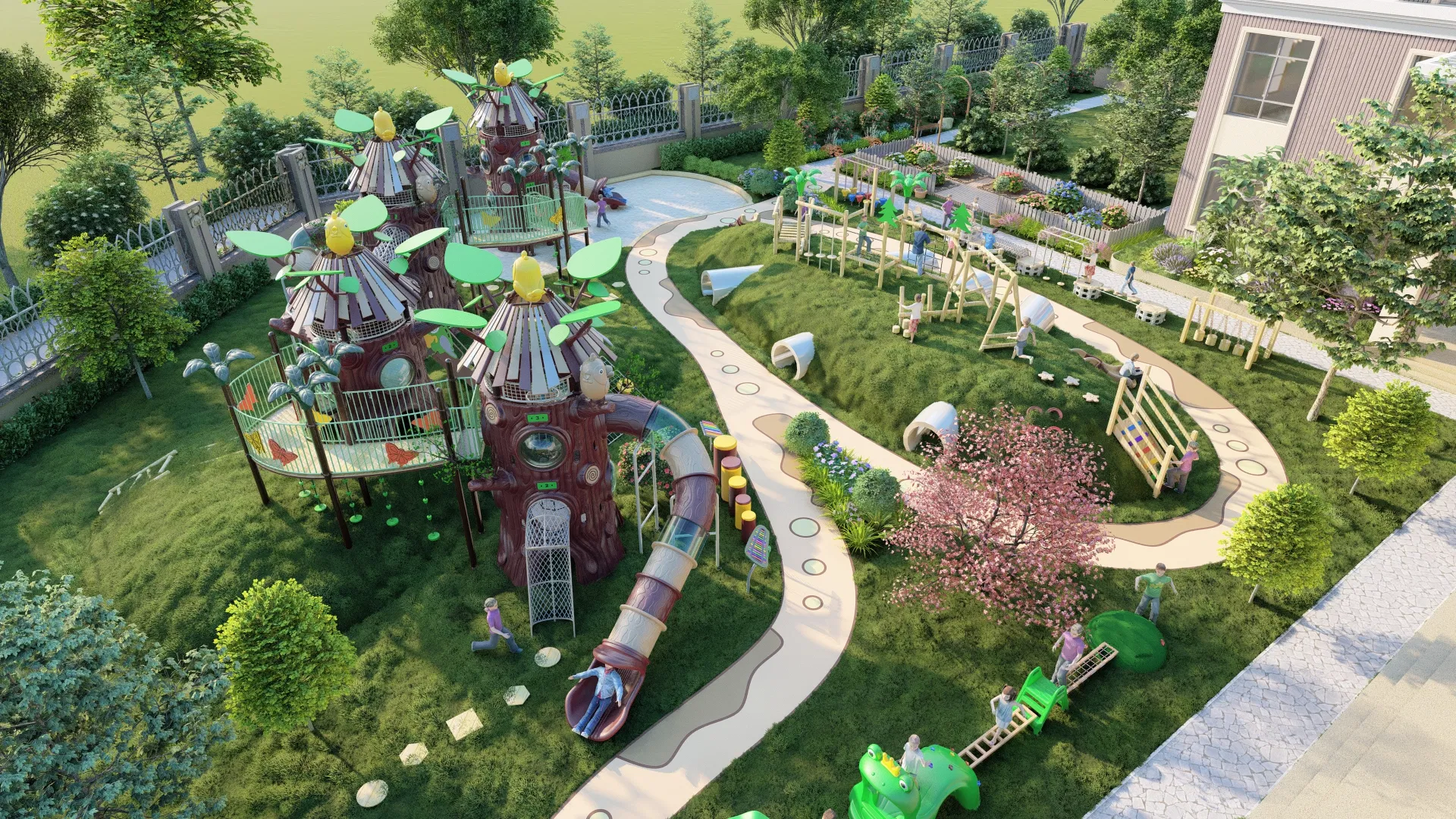 Kids Outdoor Play Zone with Antiskid Design for Secure Play