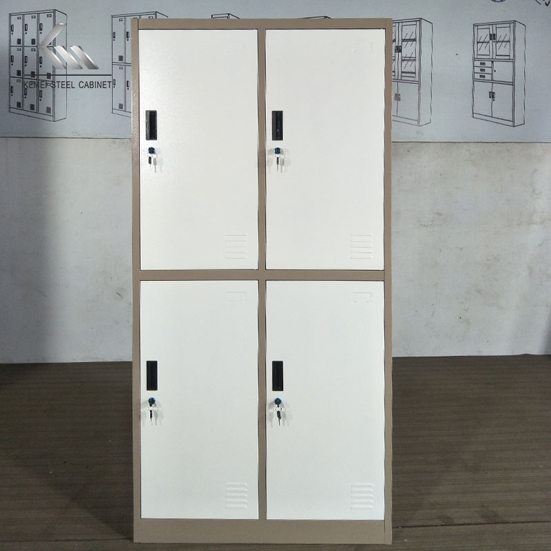 Kd Structure Gym Iron Locker Cabinet Steel Changing Room Dormitory Storage Metal 4 Doors Locker
