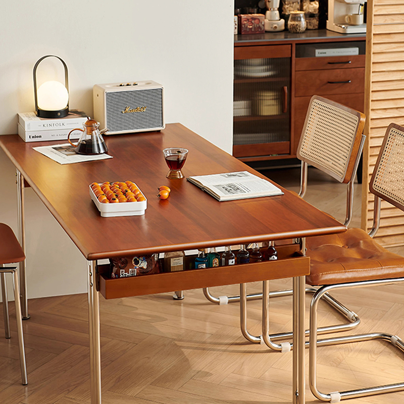 Industrial Style Stainless Steel Dining Table Canteen Commercial Hotel Table for Restaurant Dining Table