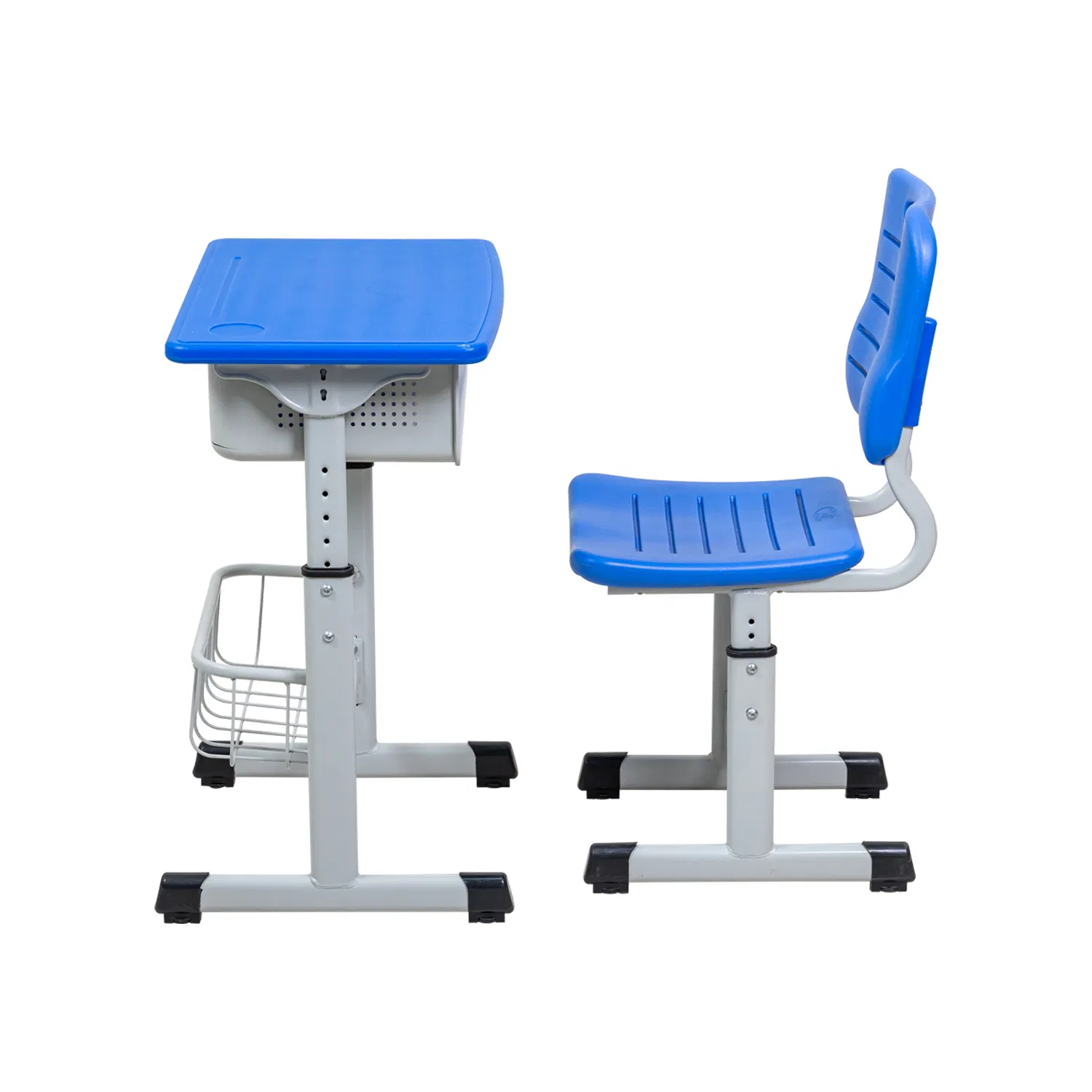 School Furniture Adjustable Height Seating Study Table Student Desk with Plastic Chair