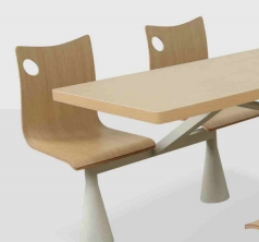 Dining Table Wood Table Restaurant Canteen Modern Table and 4 Chairs