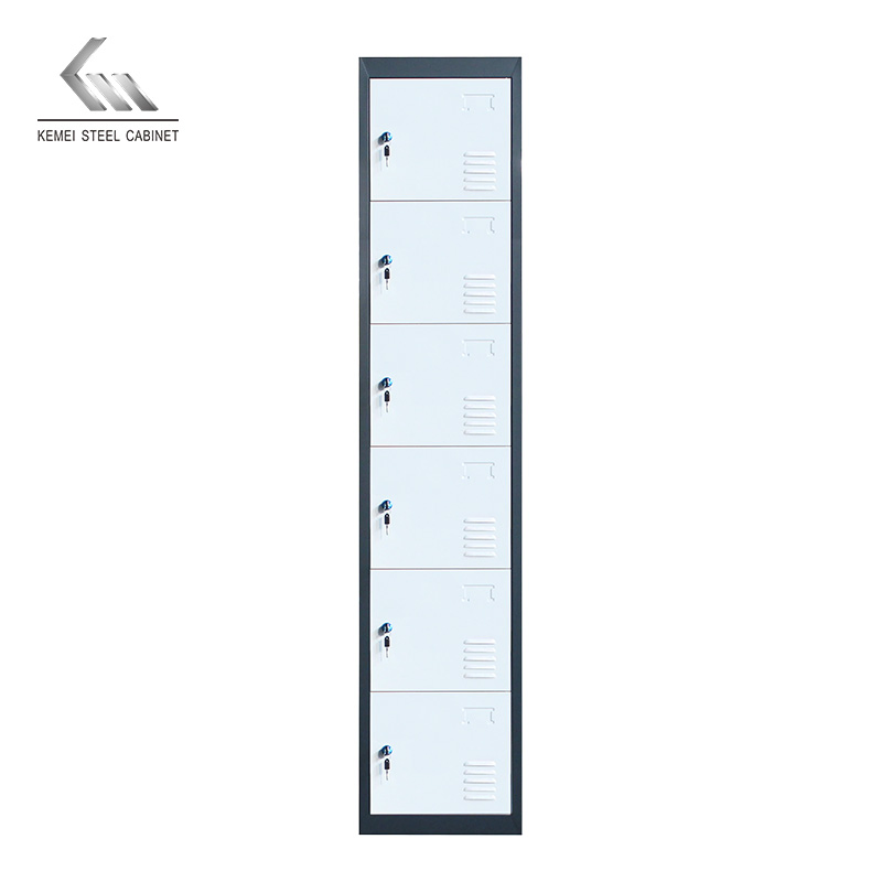Hot Sale 6 Door Metal Gym School Dormitory Storage Locker Changing Room Cabinet Steel Locker