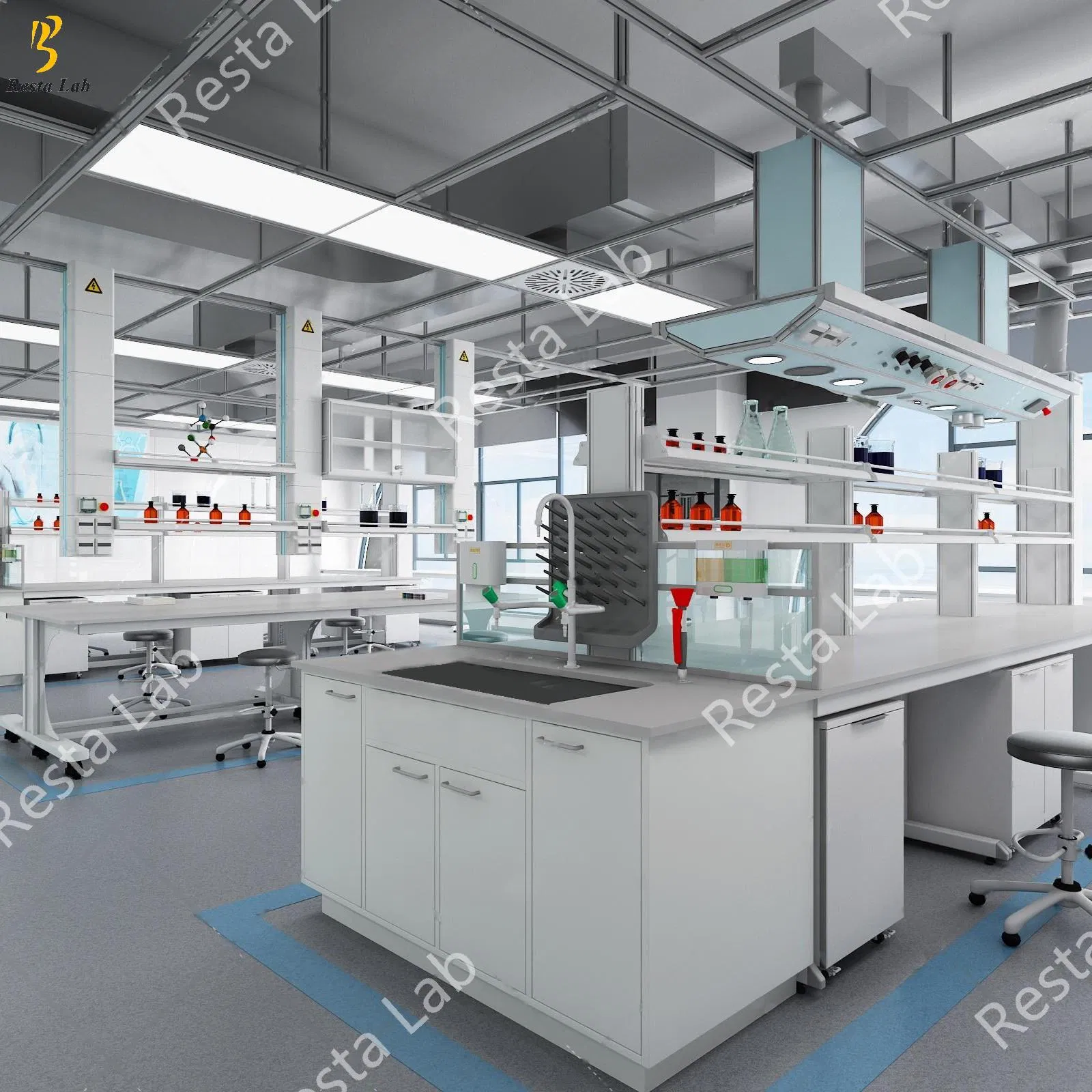 Modern Design Certificated Chemical Laboratory Bench Table Furniture for Professional Lab Application