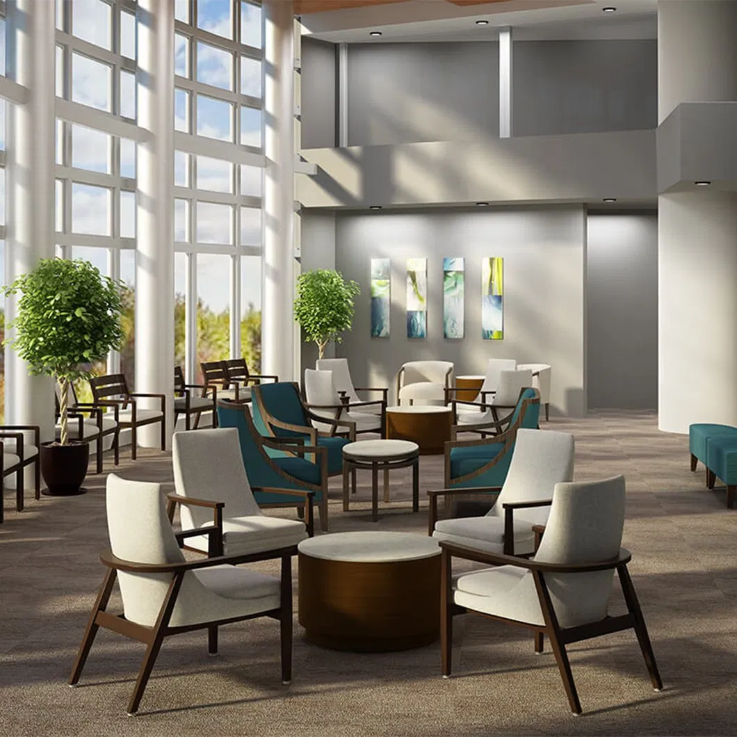 Black Leather Clinic Hospital Waiting Chair Sofa Seating Latest in Public Waiting Area