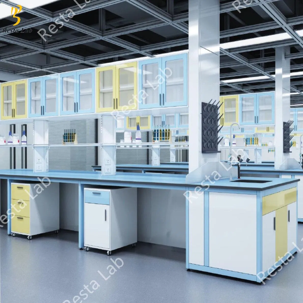 Modern Design Certificated Chemical Laboratory Bench Table Furniture for Professional Lab Application