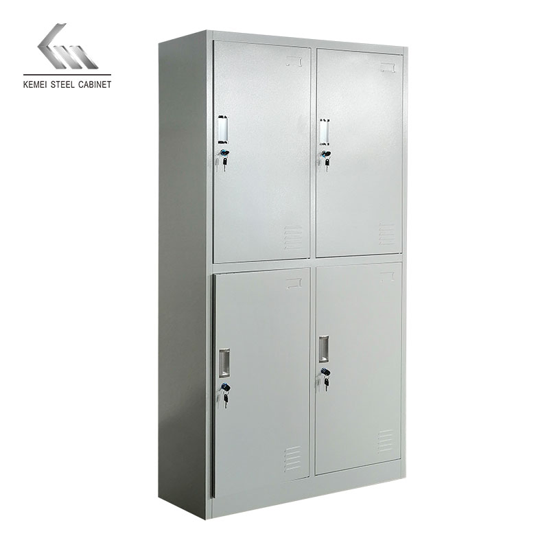 Kd Structure Gym Iron Locker Cabinet Steel Changing Room Dormitory Storage Metal 4 Doors Locker