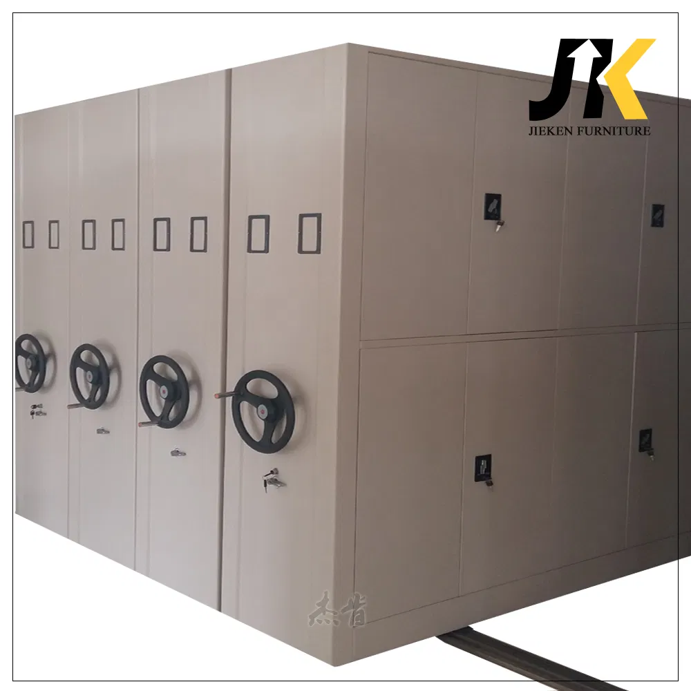 Manual Mobile File Shelving Movable Compact Filing Shelves Library Bookshelf