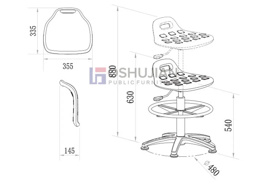 Industrial Stool Features