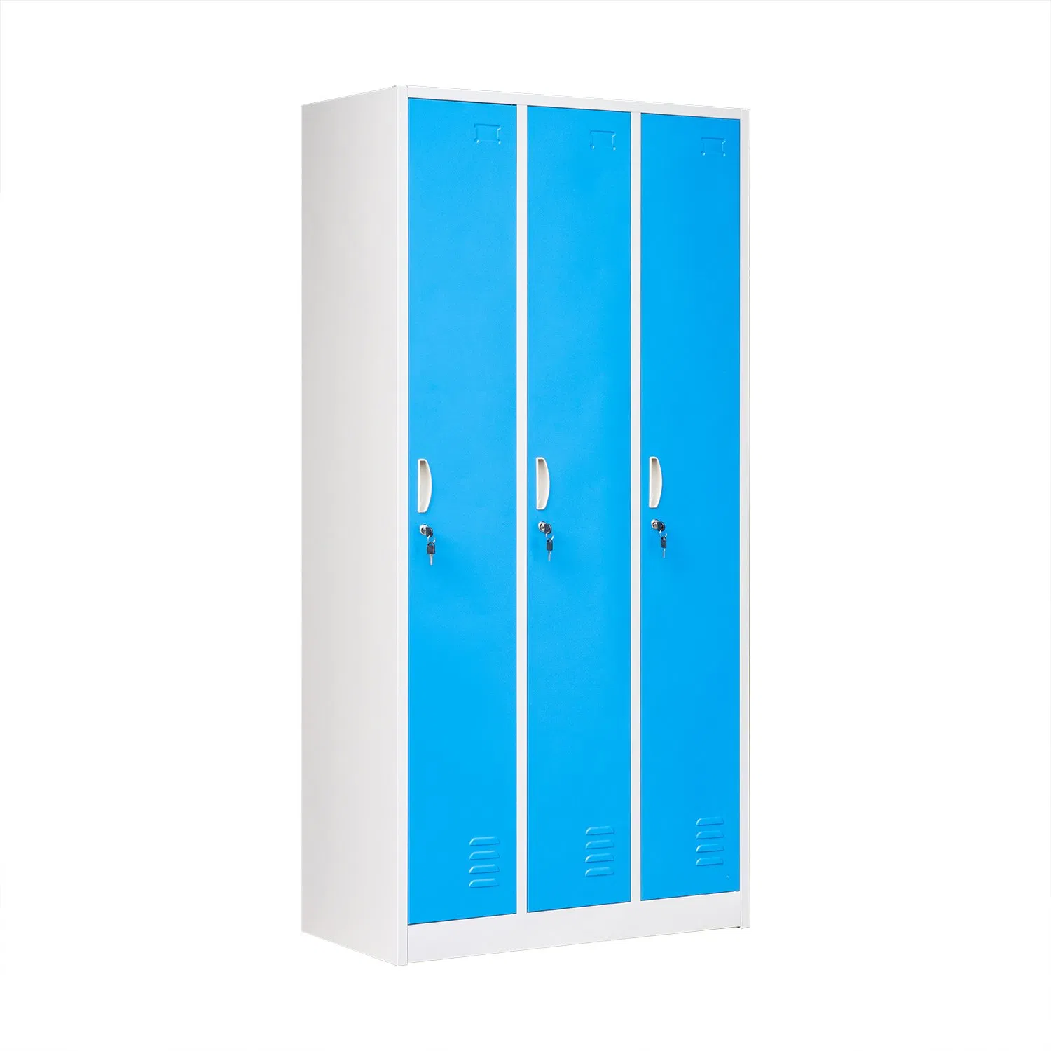 3 Doors Metal Storage Locker for Office Gym Bedroom Dormitory
