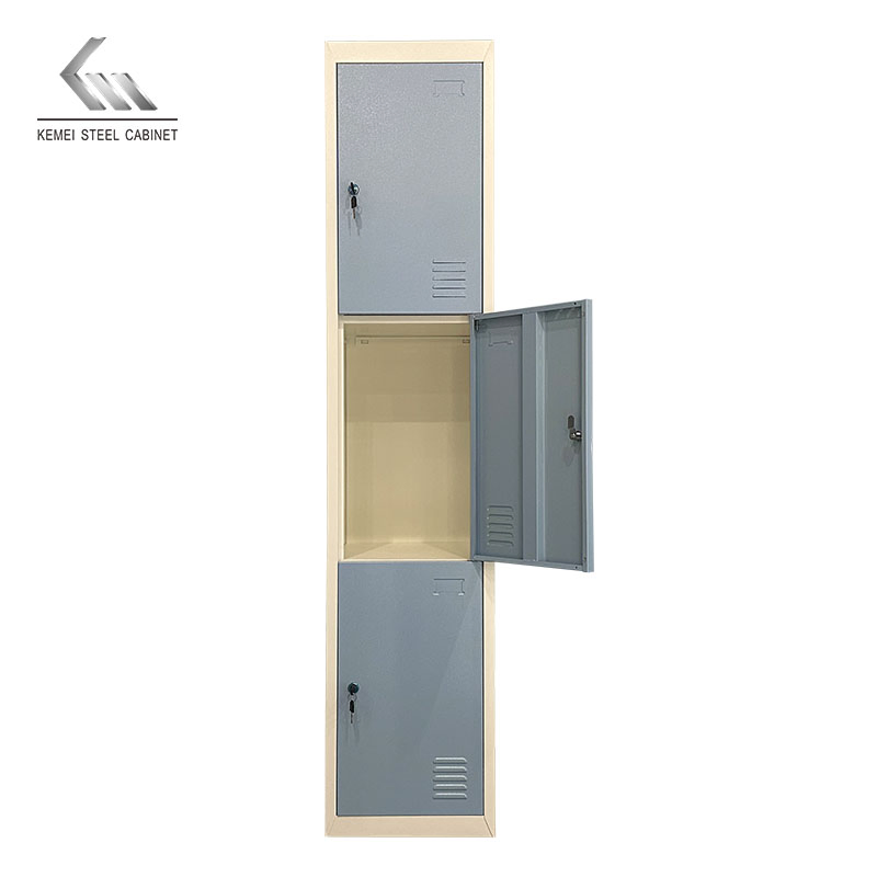 Discount Promotion Metal 3 Doors Gym Storage Locker Office Dormitory Staff Locker