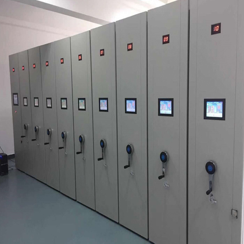 Density Metal Movable Compact School Library Durable Mobile Shelving System