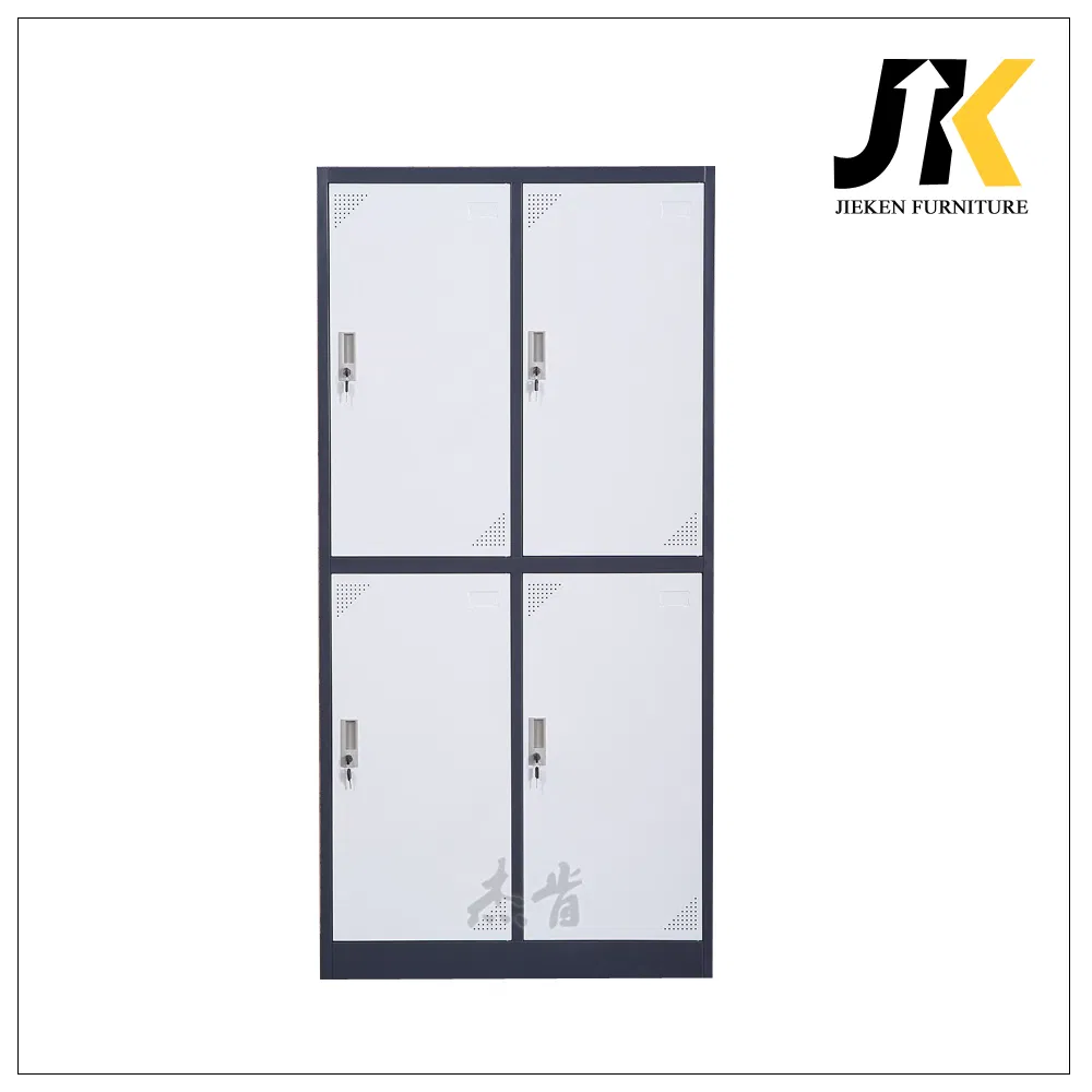Staff Dormitory Metal Locker Gym Locker with Lock Bathroom Change Closet Four-Door Storage Locker