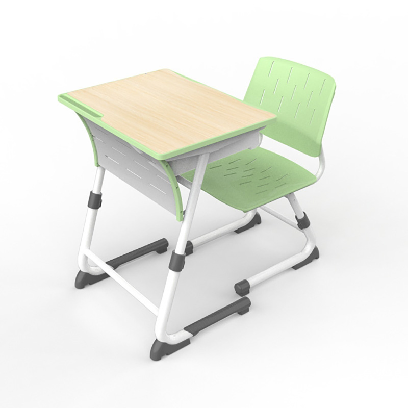 Factory Price Supplying Adjustable Height Single Student Desk with Chair School Furniture