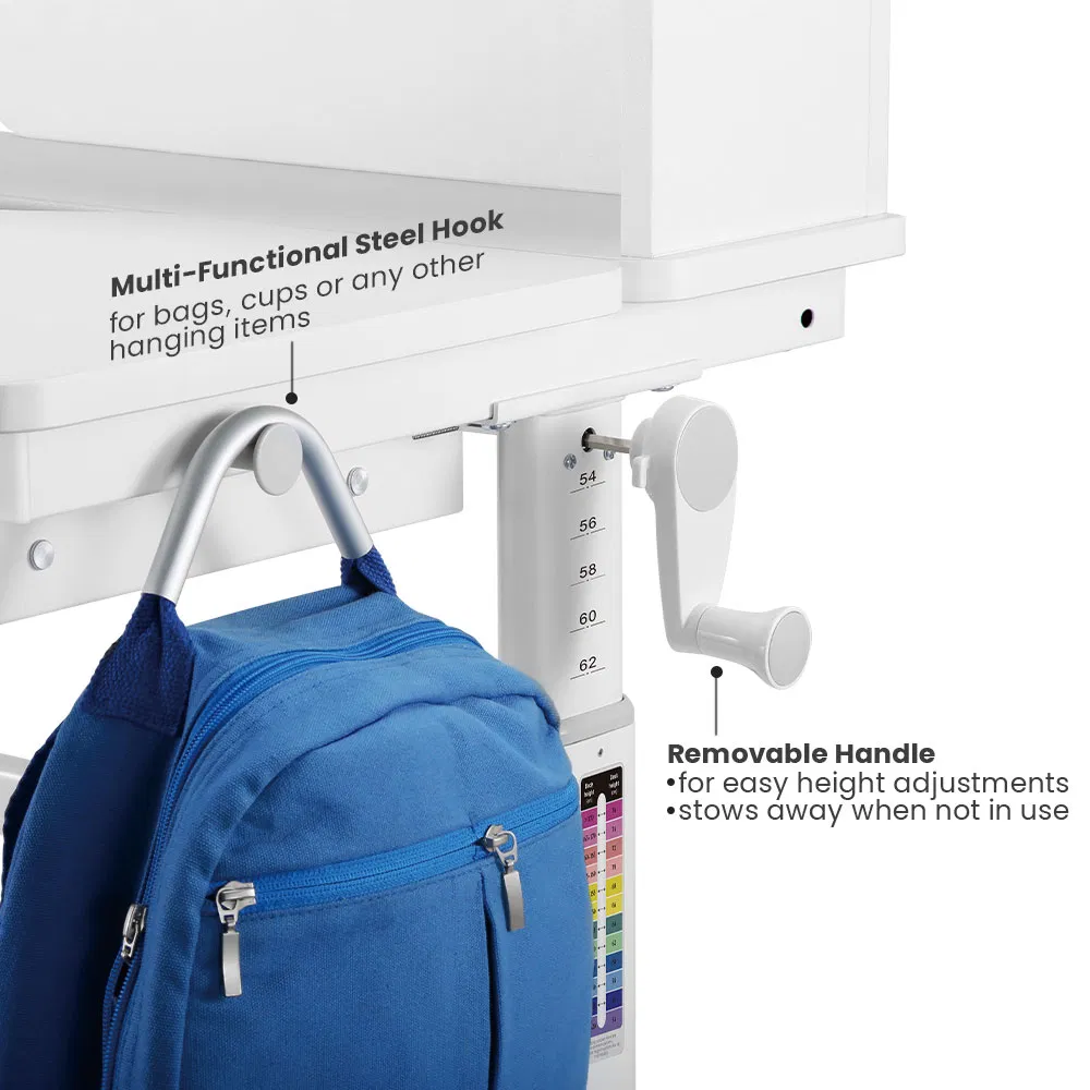 Wholesale Kid Bedroom Ergonomic Furniture Home Children Study Learning Table Student Height Adjustable Large Reading Writing Child Desk with Bookshelf