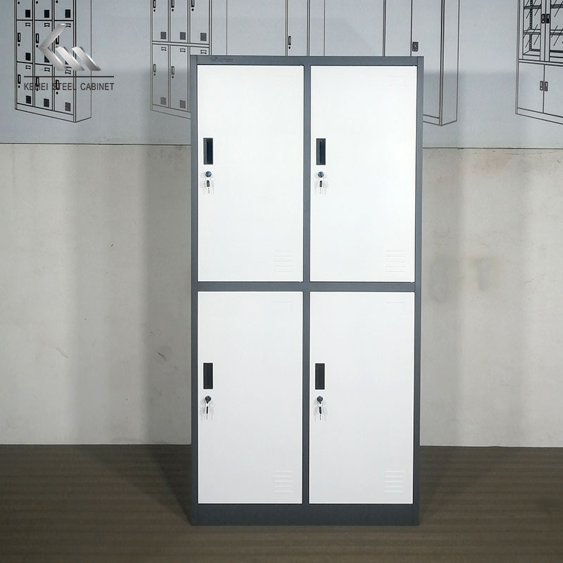 Kd Structure Gym Iron Locker Cabinet Steel Changing Room Dormitory Storage Metal 4 Doors Locker