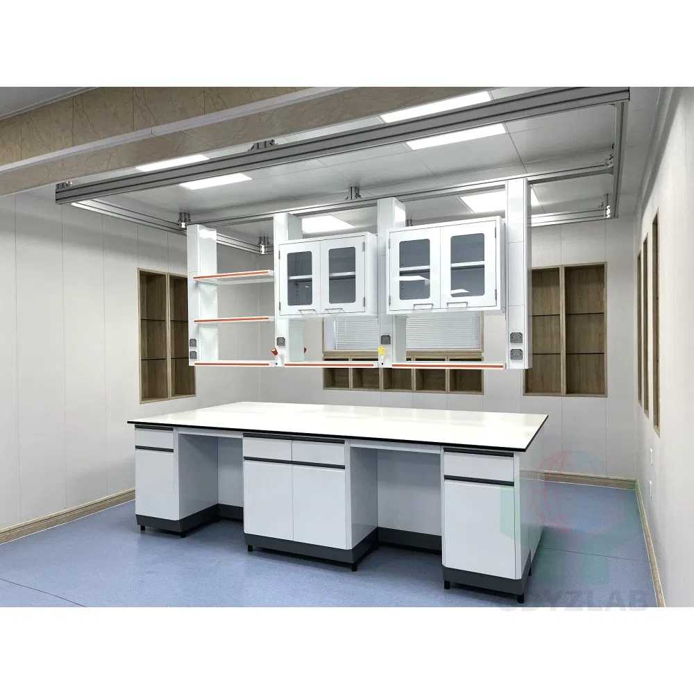 Pharmacy Island Bench Lab Table Mobile Laboratory Furniture Central Bench