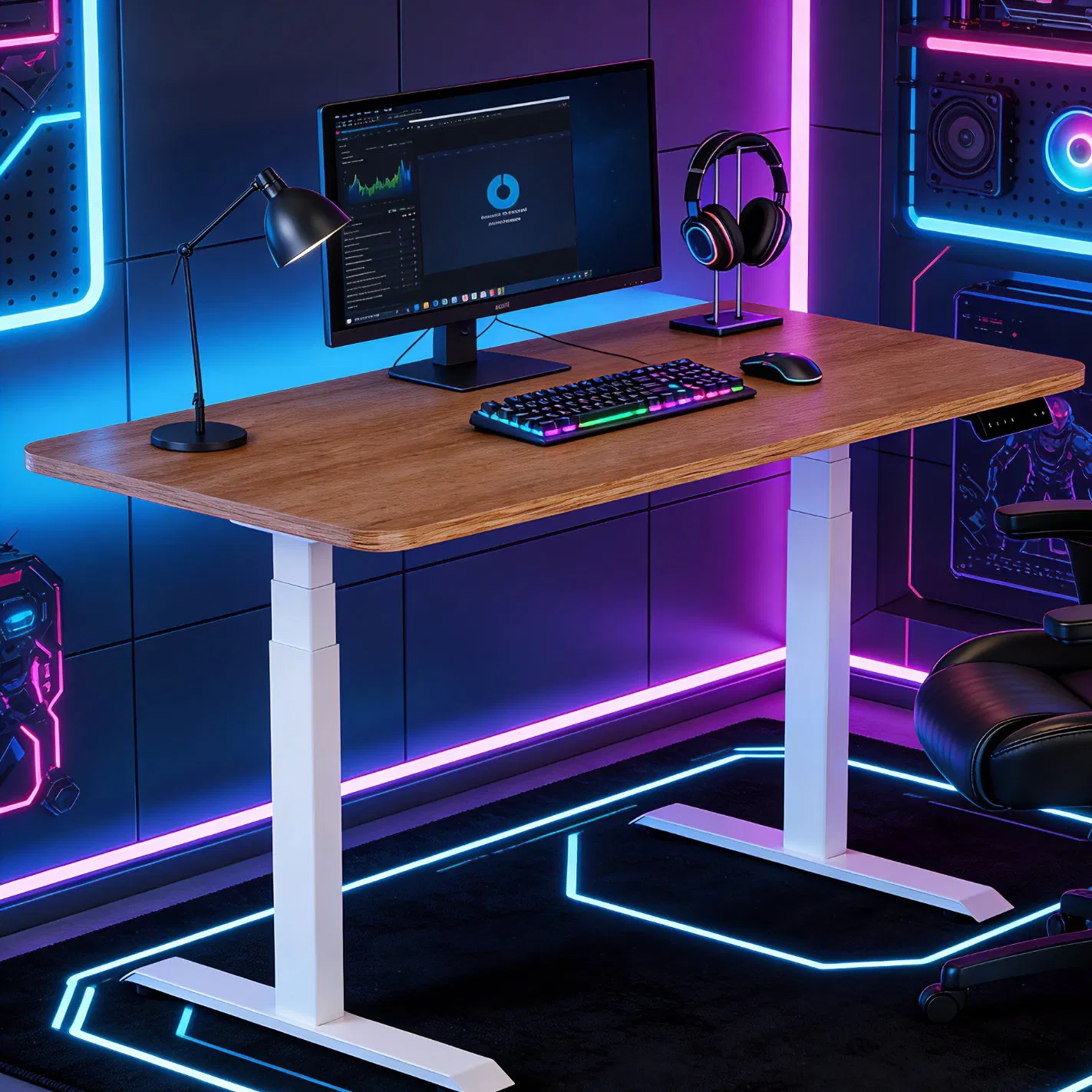 Electric Lifting Height Adjustable Standing Desk Ergonomic Students Learning Table