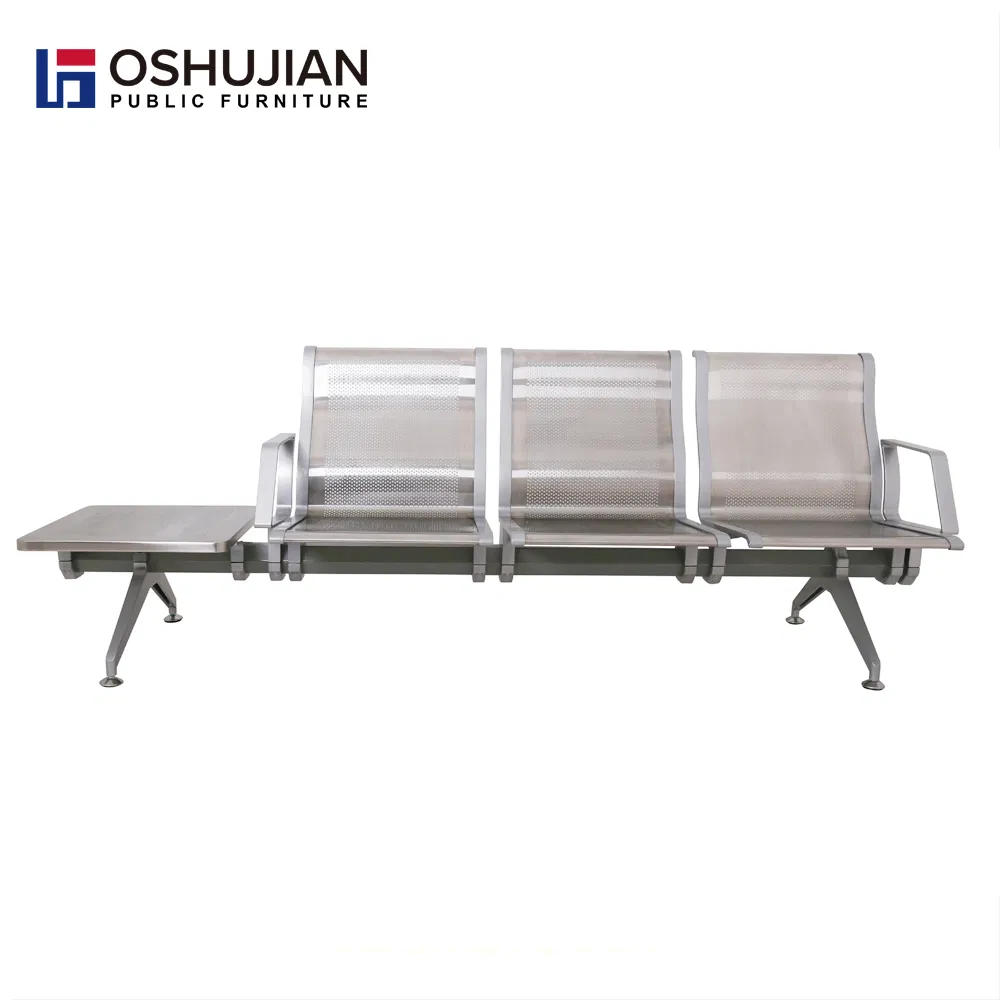 Hospital 3 Seat Steel Chair Waiting Area Bench Seating
