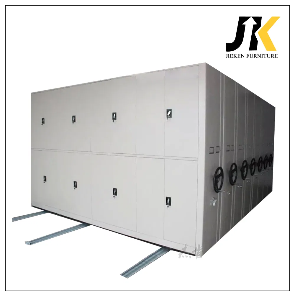 Manual Mobile File Shelving Movable Compact Filing Shelves Library Bookshelf