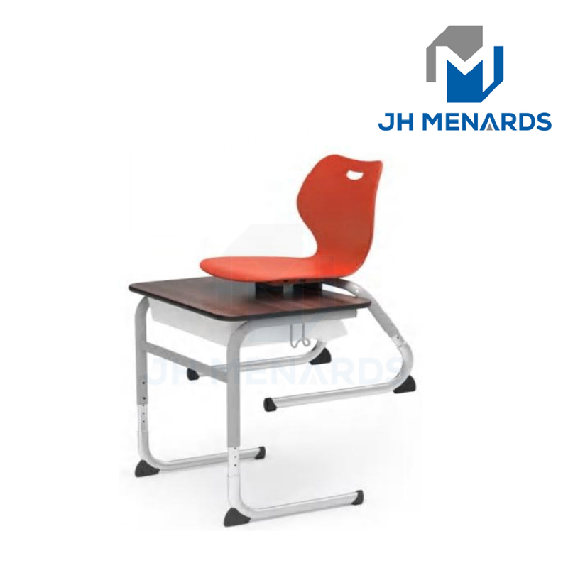 Customized School Desk Chair Adjustable Height Wood Metal Furniture for Student