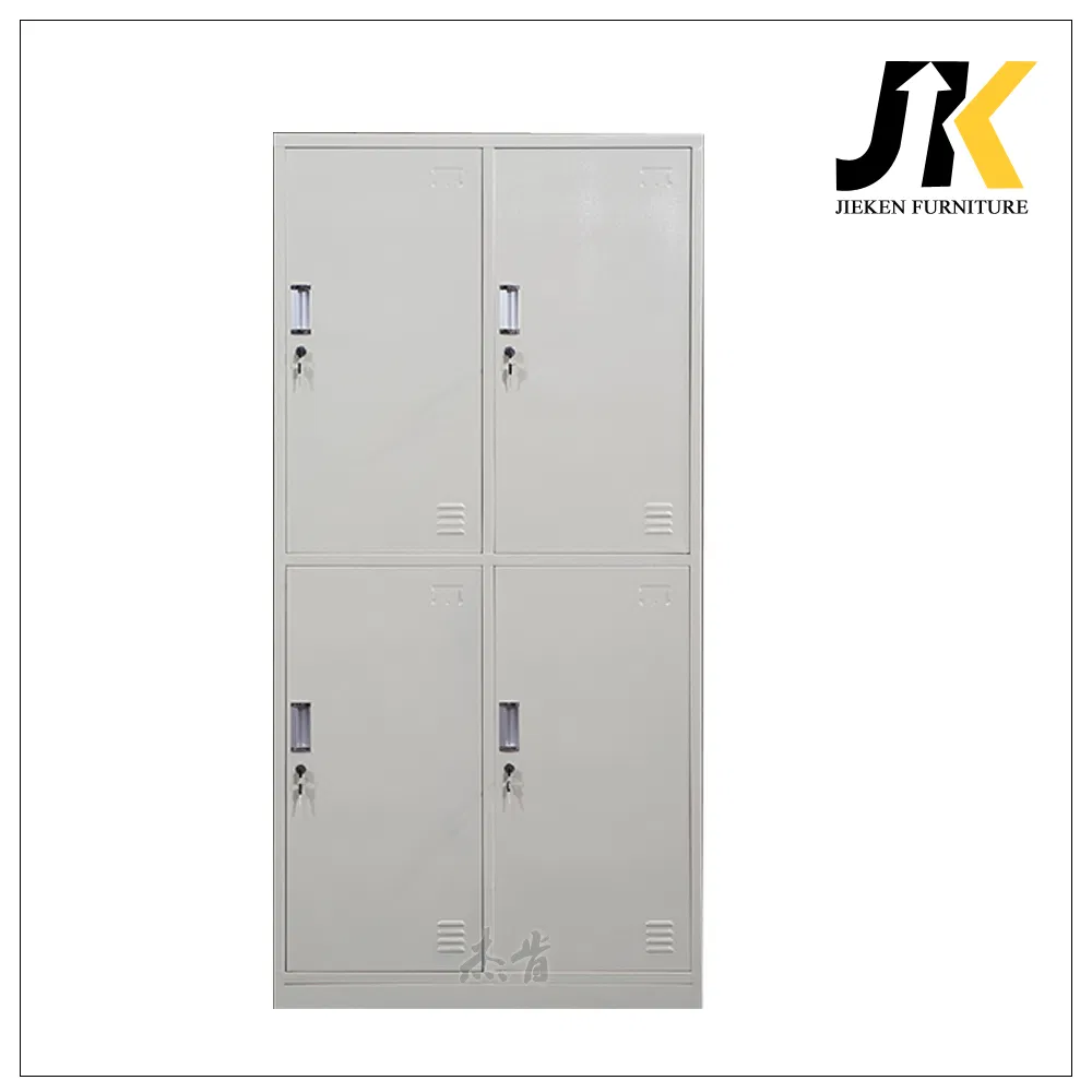 Staff Dormitory Metal Locker Gym Locker with Lock Bathroom Change Closet Four-Door Storage Locker