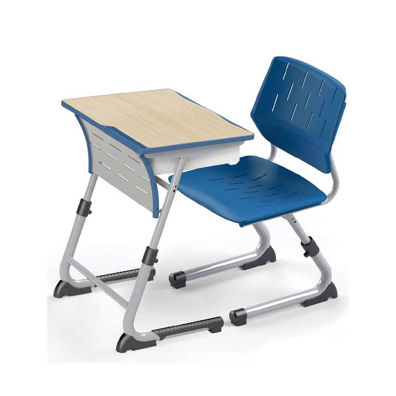 Factory Price Supplying Adjustable Height Single Student Desk with Chair School Furniture
