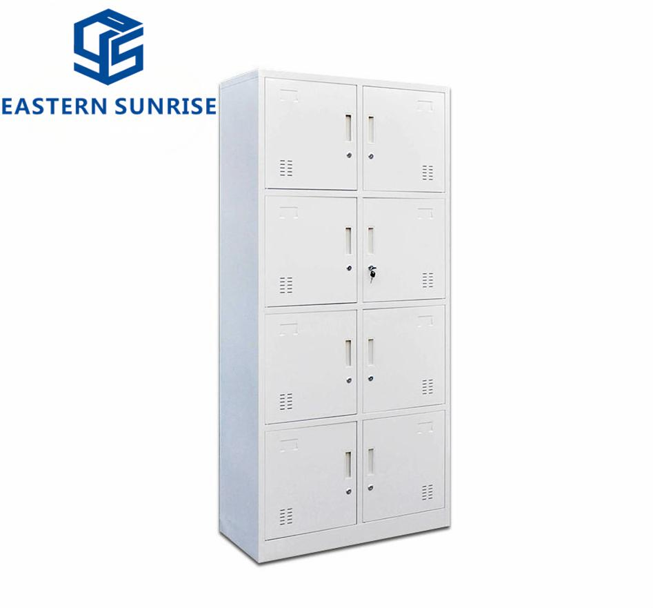 4 Tier 8 Compartments Grey Locker Dormitory Gym Storage Locker