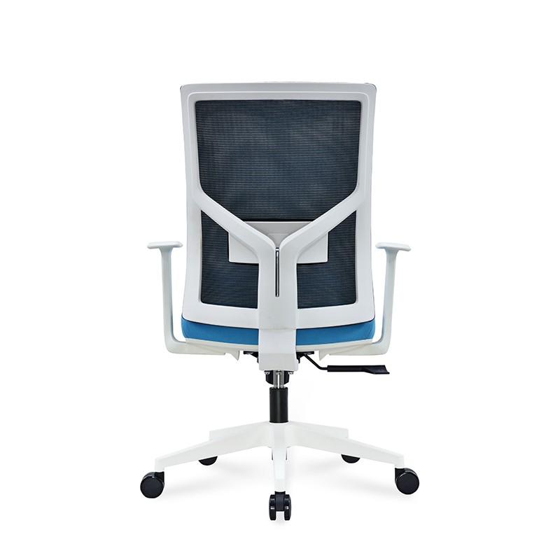 New Exquisite Fabric Task Chairs Revolving White Armrest Ergonomic Office Chairs