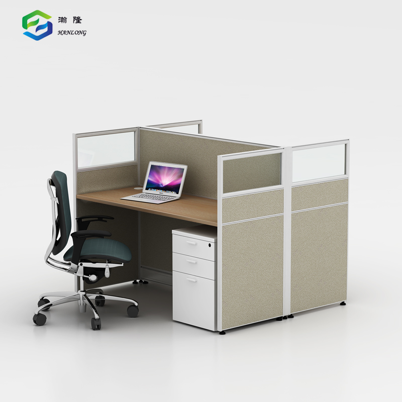 Contemporary 2-Person Computer Desk Partition for Office Spaces