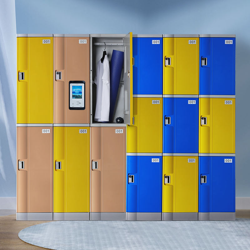 Public Bathroom ABS Plastic Locker for Employees Waterproof Locker for Staff Dormitory Fitness and Swimming Pool Storage Cabinet