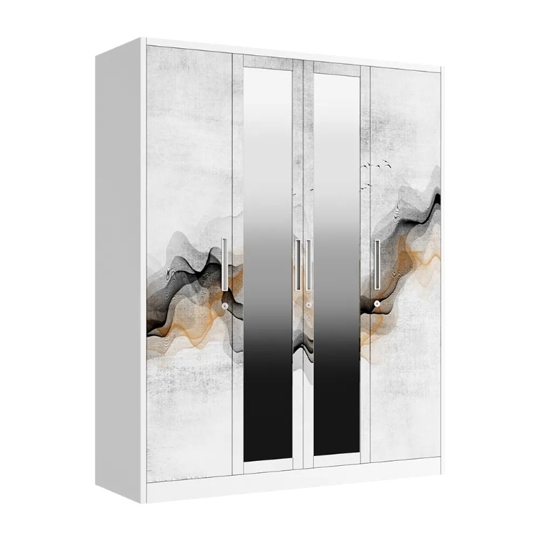 School Bedroom Dormitory Metal Decorative Steel Wardrobe Storage Locker with Mirror