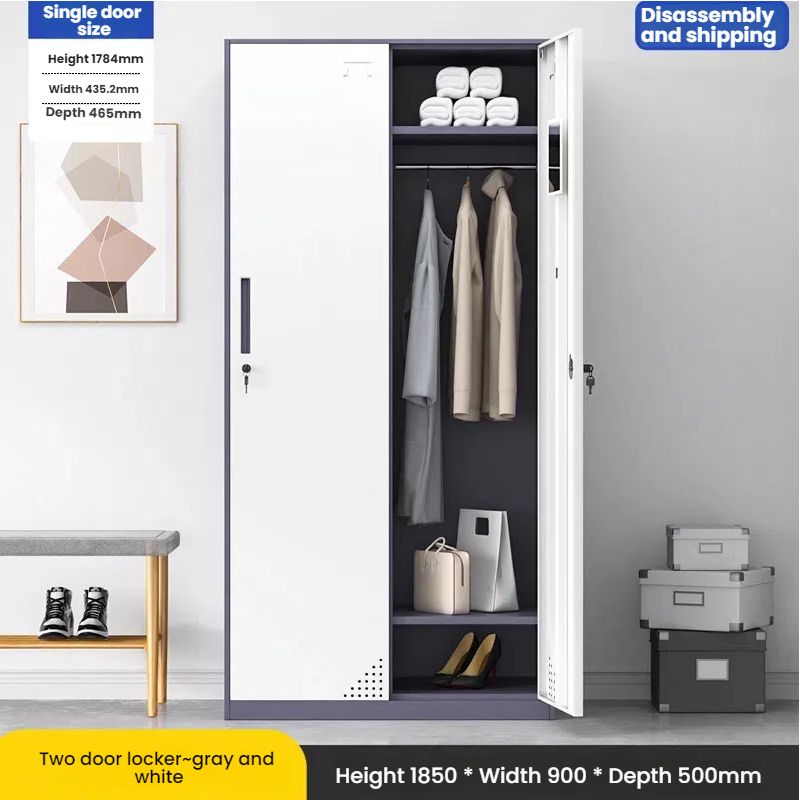 Gym Dormitory Office Home School Metal Storage 2 Door Locker