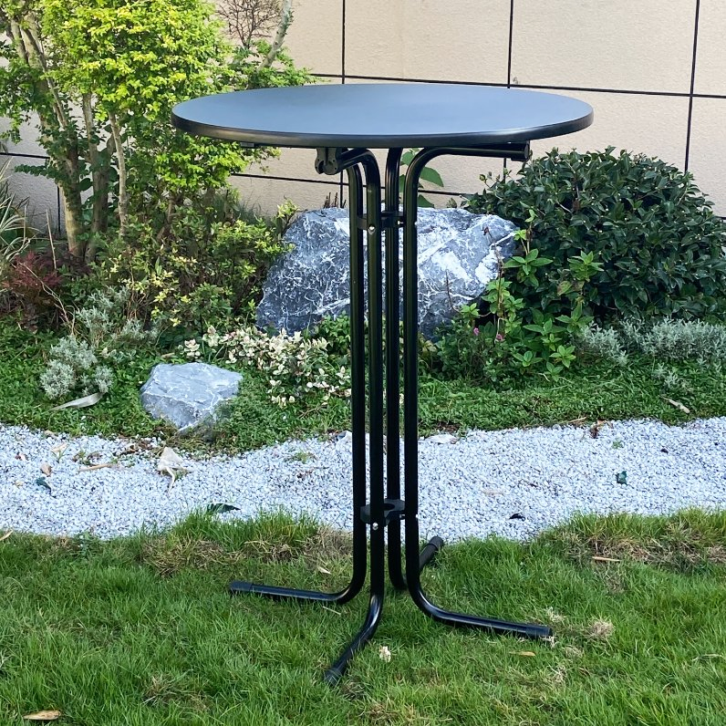 Factory Price Durable Wholesale Canteen Cafe Dining Round Plastic Folding Cocktail Table