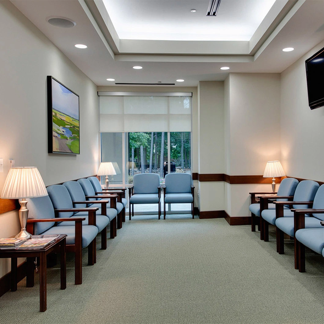 Black Leather Clinic Hospital Waiting Chair Sofa Seating Latest in Public Waiting Area