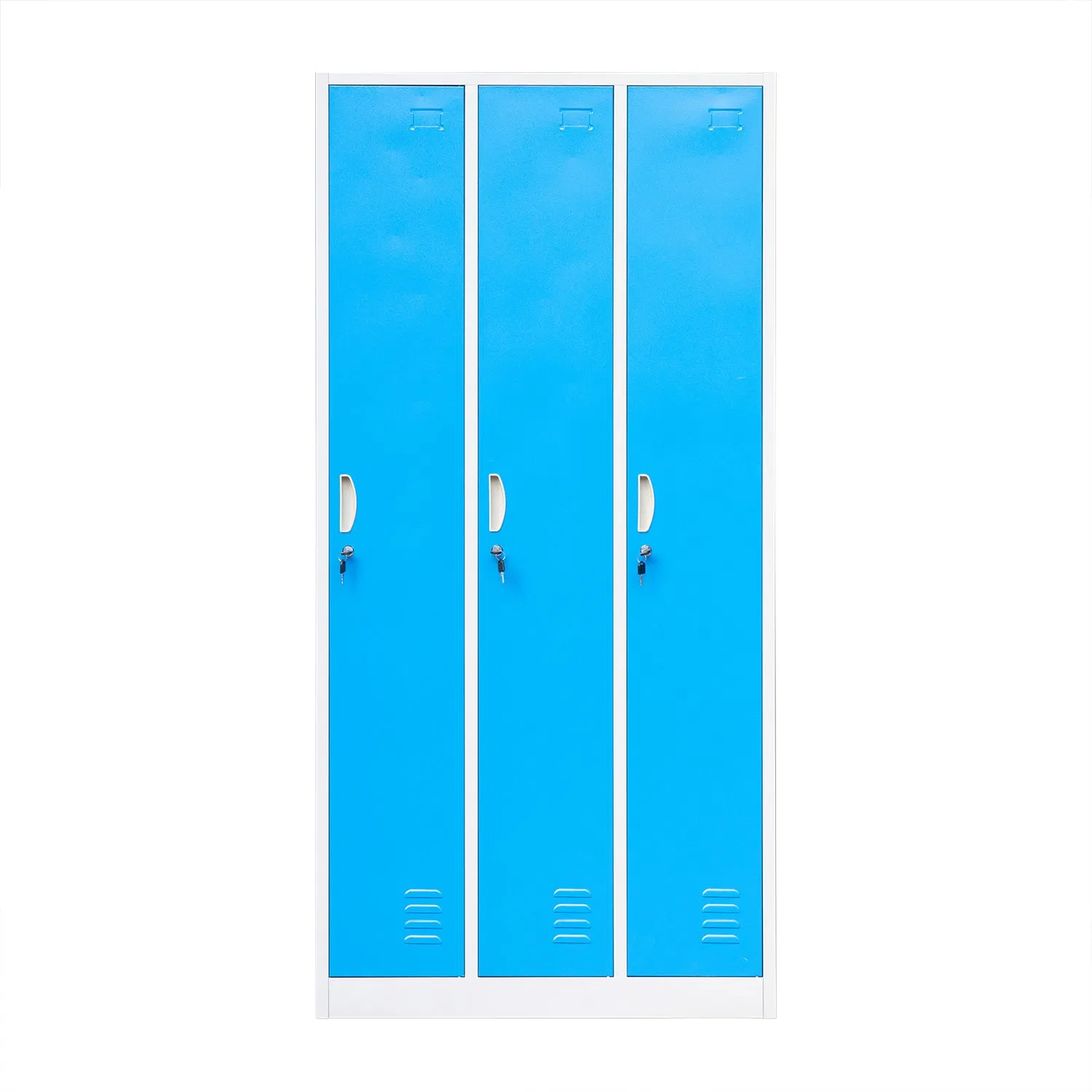3 Doors Metal Storage Locker for Office Gym Bedroom Dormitory