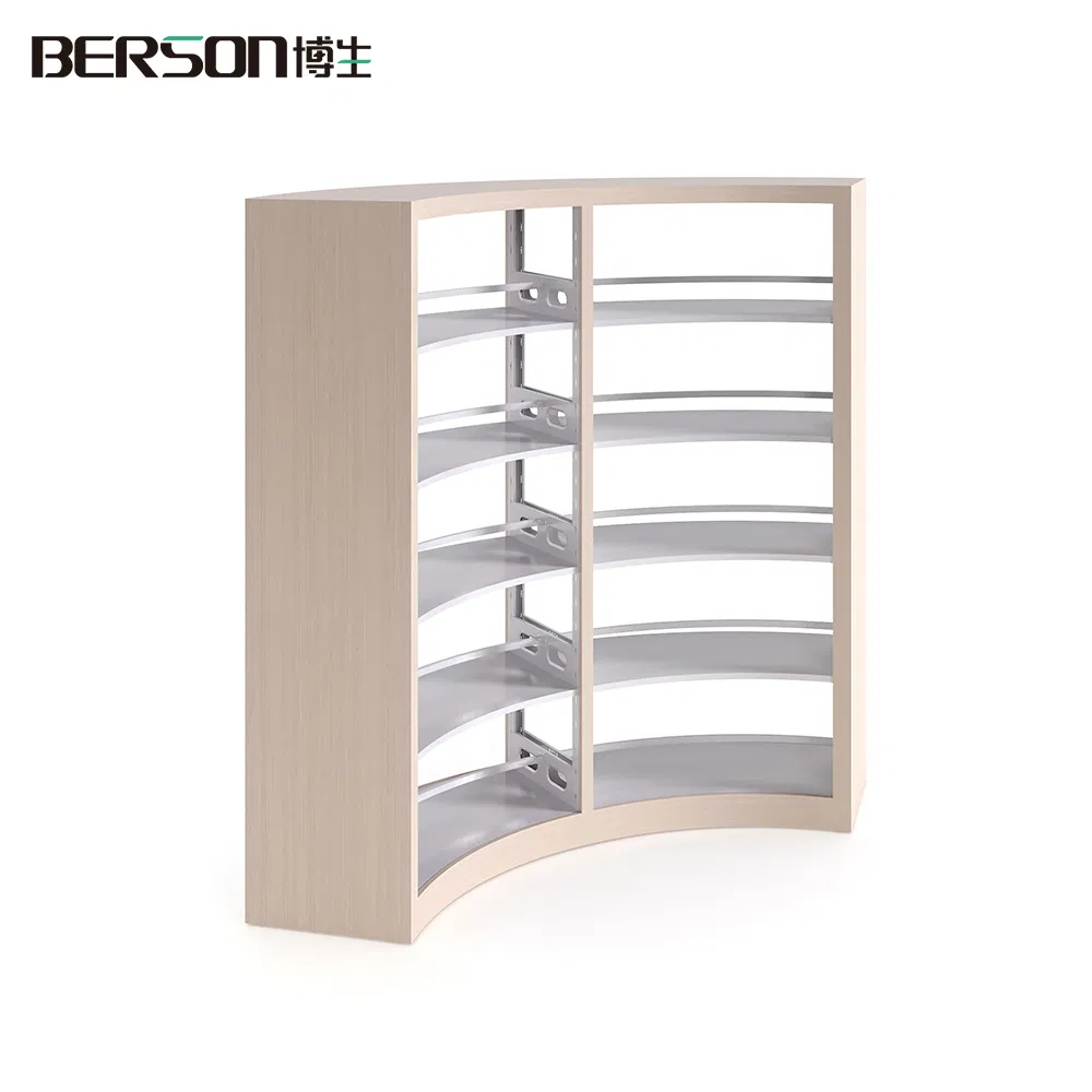 Bookcase High-Quality Steel-Wood School Library Bookshelf