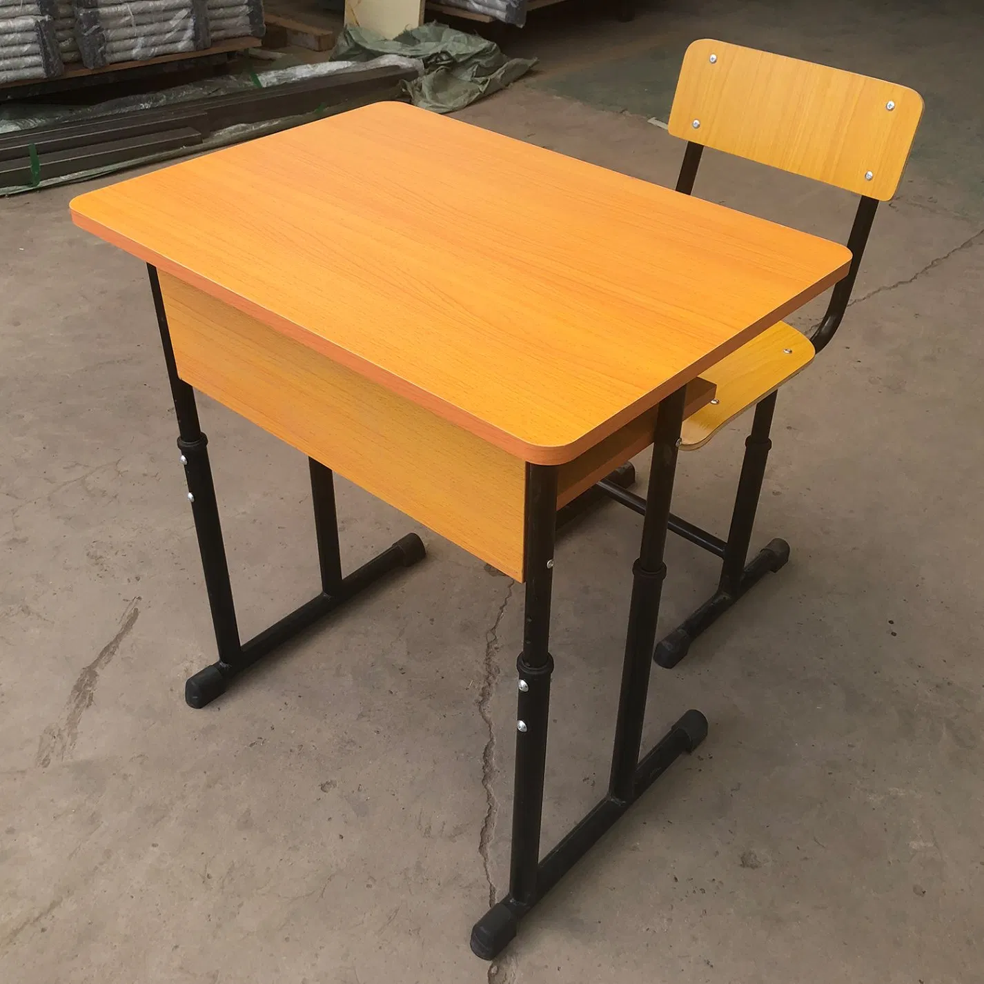 School Furniture Adjustable Height, Individual Student Bench with Seats Single Student Desks and Chairs