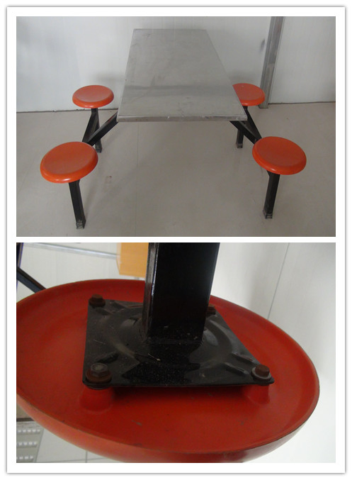 Factory Direct Sale Metal Frame School Dining Room Canteen Folding Table and Chair