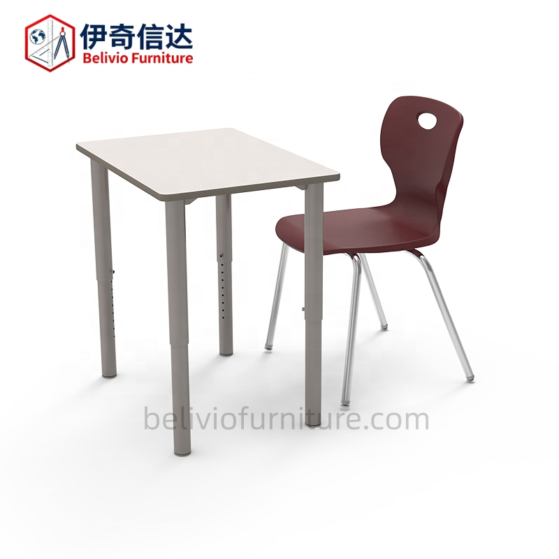 School Furniture Institution Student Desk Height Adjustable Training Individual Classroom Table Activity Wooden Table School Desk and Chairs for School