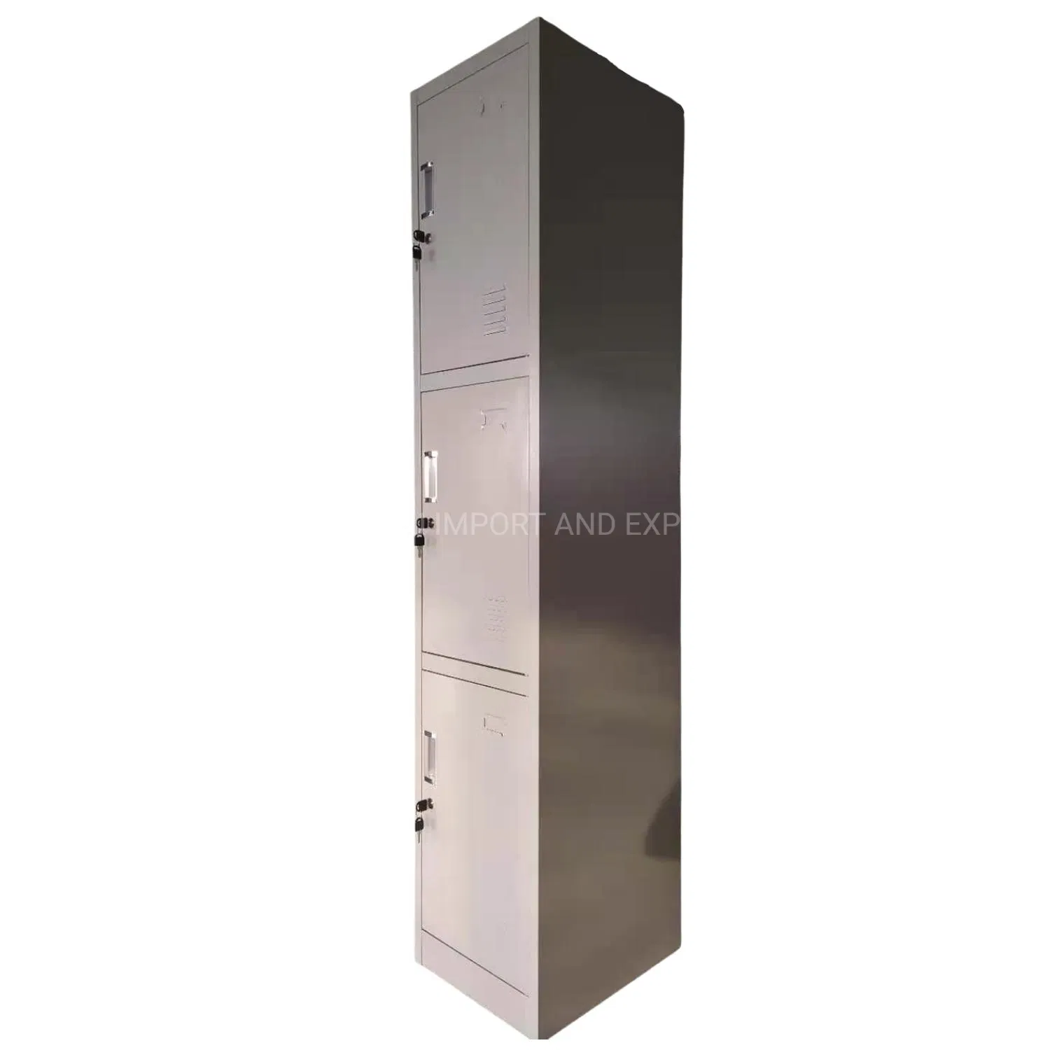 3 Doors Personal Storage Dormitory Apartment School Slim Steel Cabinet Locker