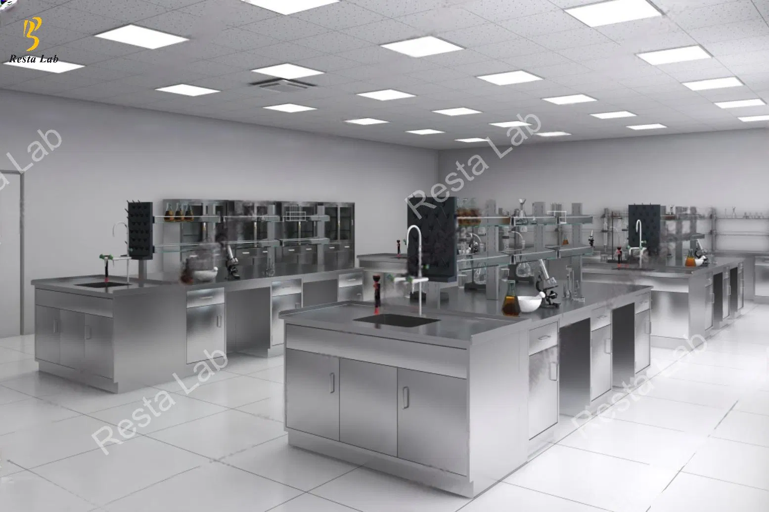 304 Stainless Steel Restaurant Wall Bench School Laboratory Chemical Lab Furniture