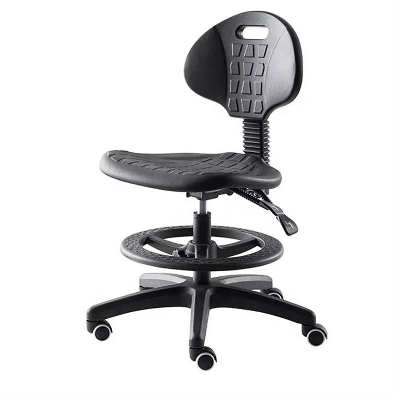 ESD Stainless Steel Swivel Laboratory Stool Chair with a-Alloy Wheel