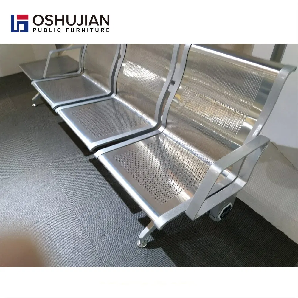 Hospital 3 Seat Steel Chair Waiting Area Bench Seating