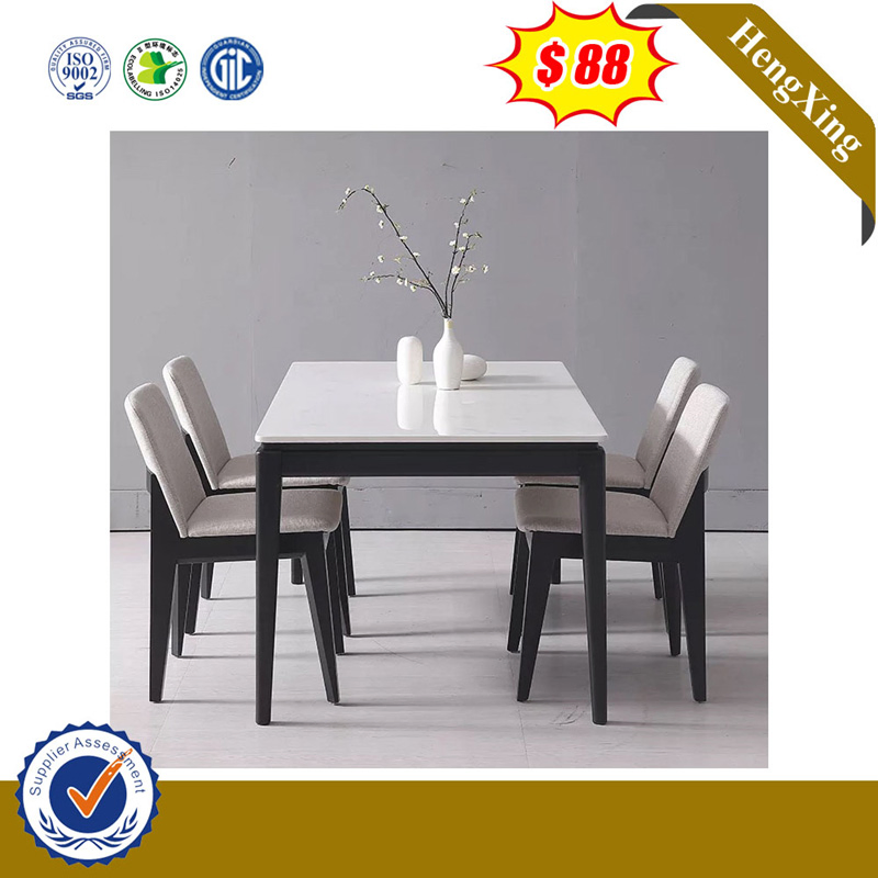 Home Dining Restaurant Canteen Furniture Set Glass Chair Dining Table
