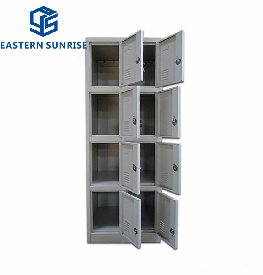 4 Tier 8 Compartments Grey Locker Dormitory Gym Storage Locker