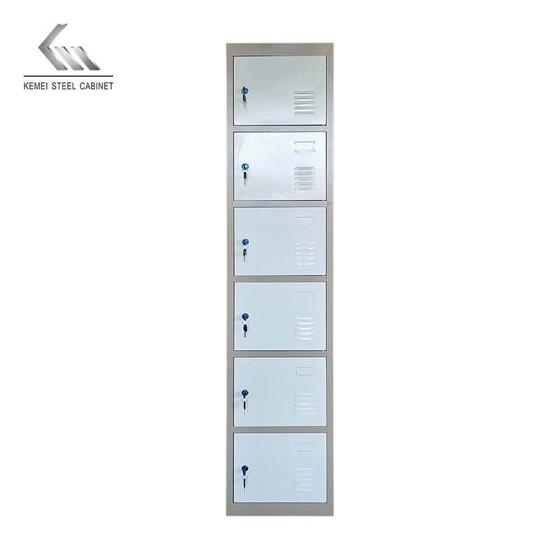 Hot Sale 6 Door Metal Gym School Dormitory Storage Locker Changing Room Cabinet Steel Locker