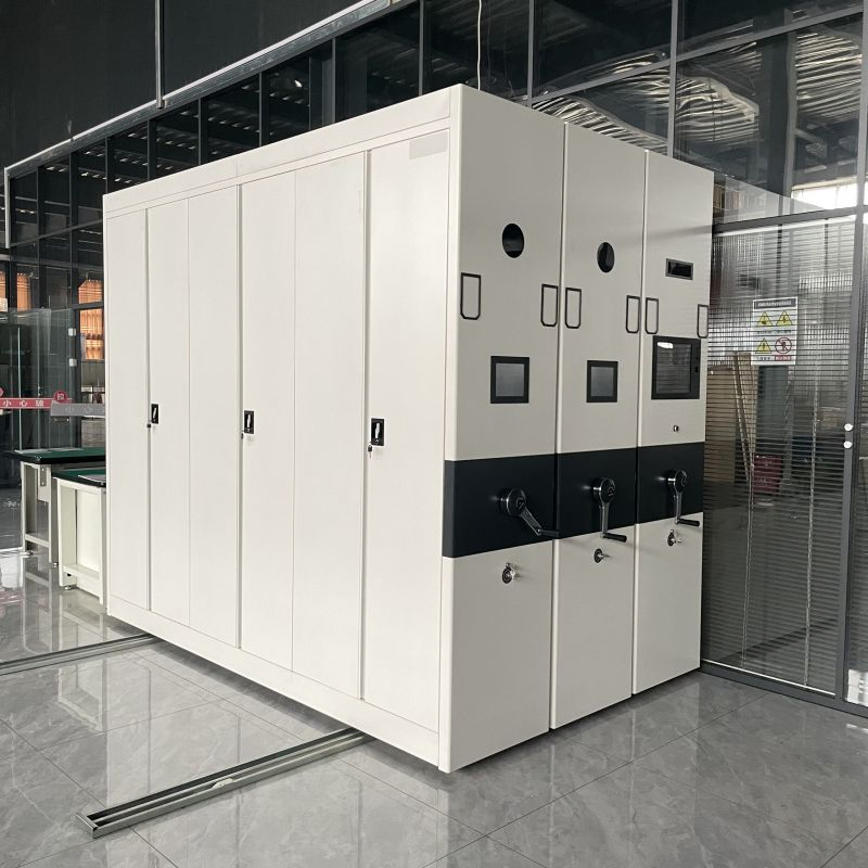 Density Metal Movable Compact School Library Durable Mobile Shelving System