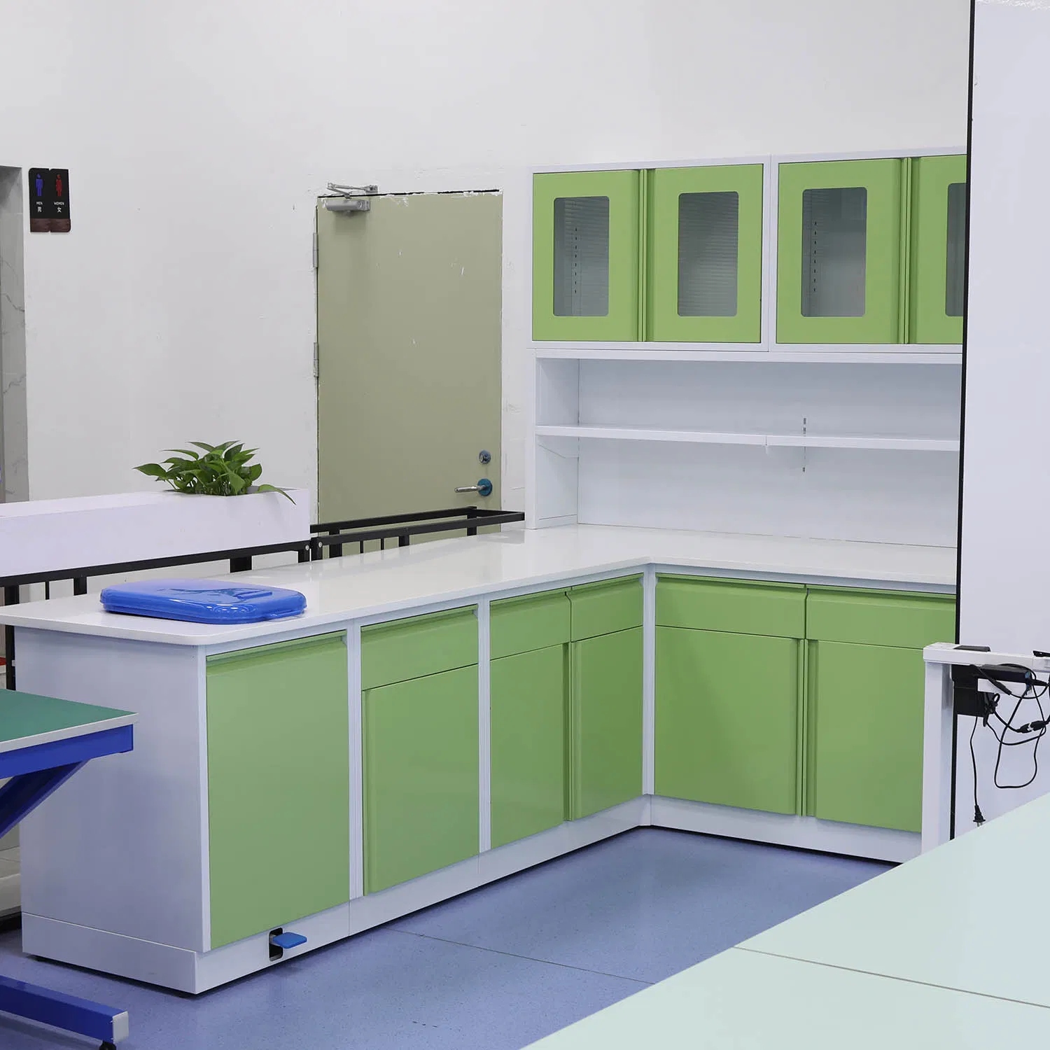 Laboratory Bench Workstation with Wall Cupboard Ues Dental School Hospital Lab Furniture