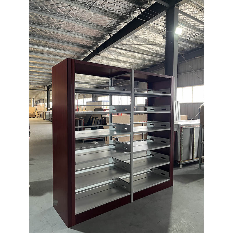 School Library Double Side Steel Framebookshelf Modern Metal Hotel Use Bookshelf