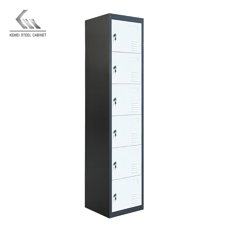 Hot Sale 6 Door Metal Gym School Dormitory Storage Locker Changing Room Cabinet Steel Locker